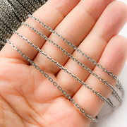 Oxidized Sterling Silver Thick Box Link Chain